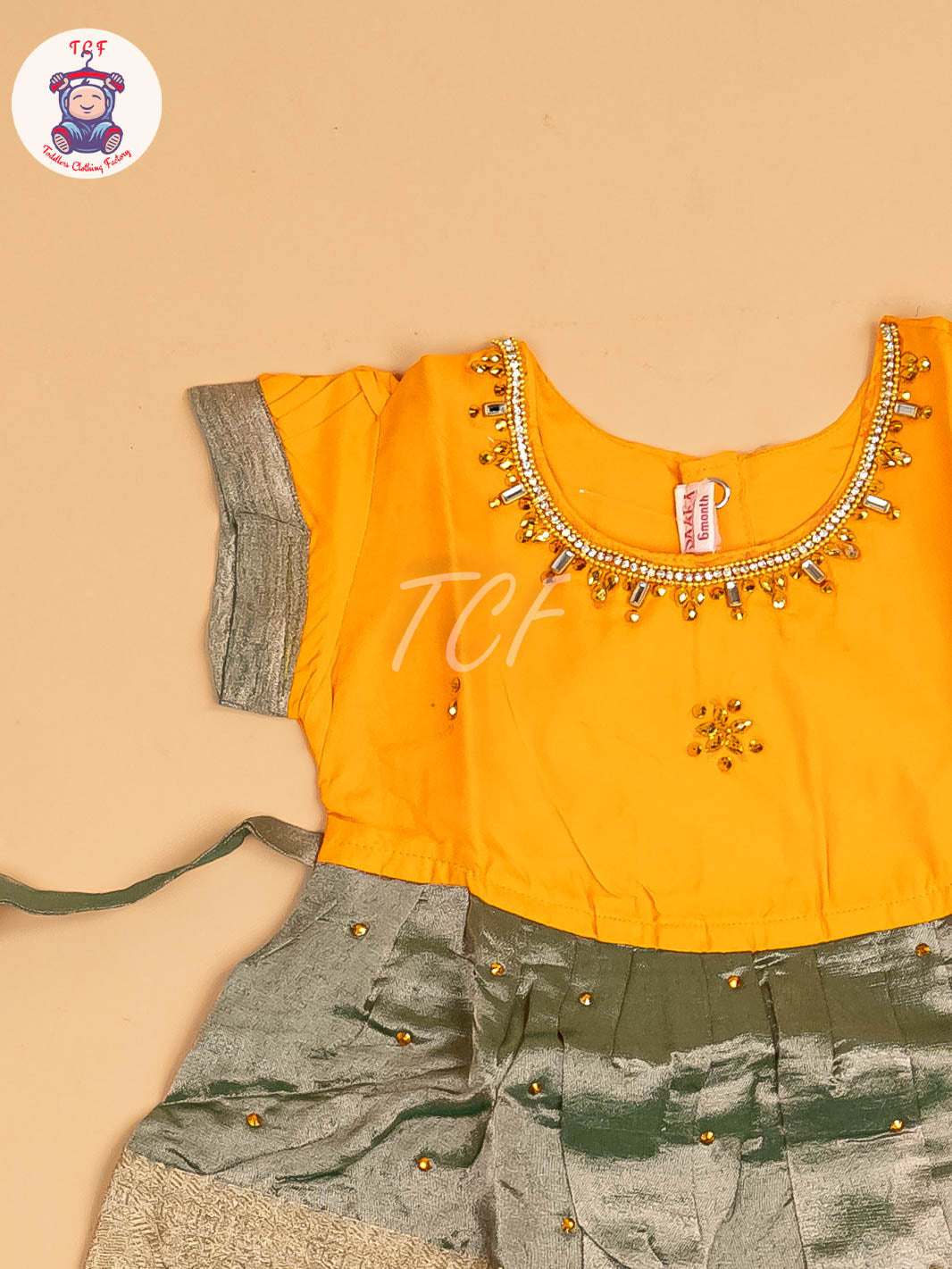 Mustard & Lite Green - Frock
