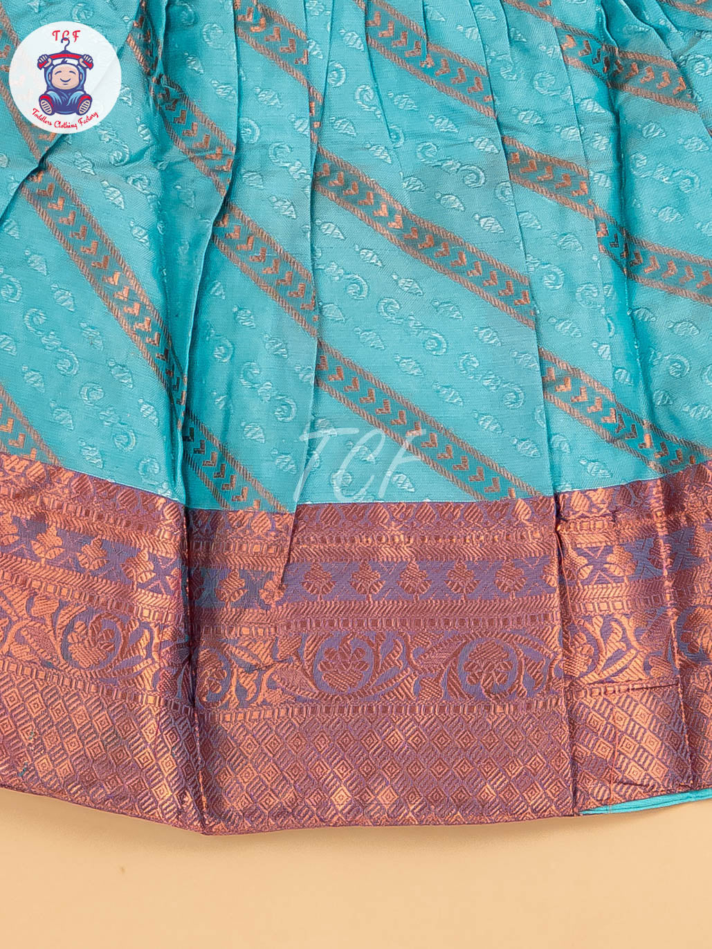 Orange & Teal Blue - Frock