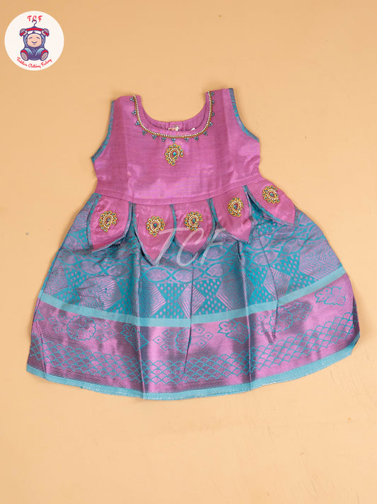 Lavender & Teal Blue - Frock