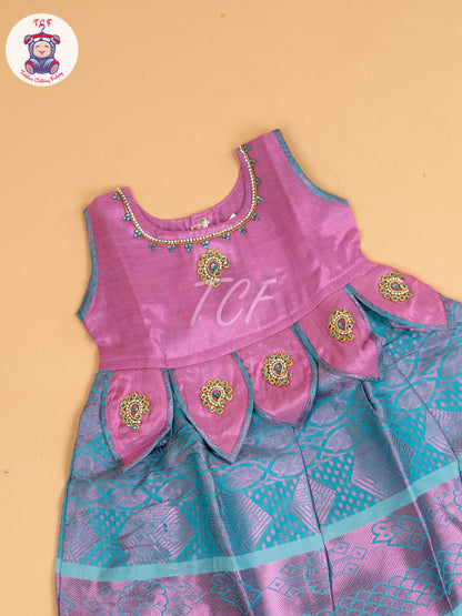 Lavender & Teal Blue - Frock