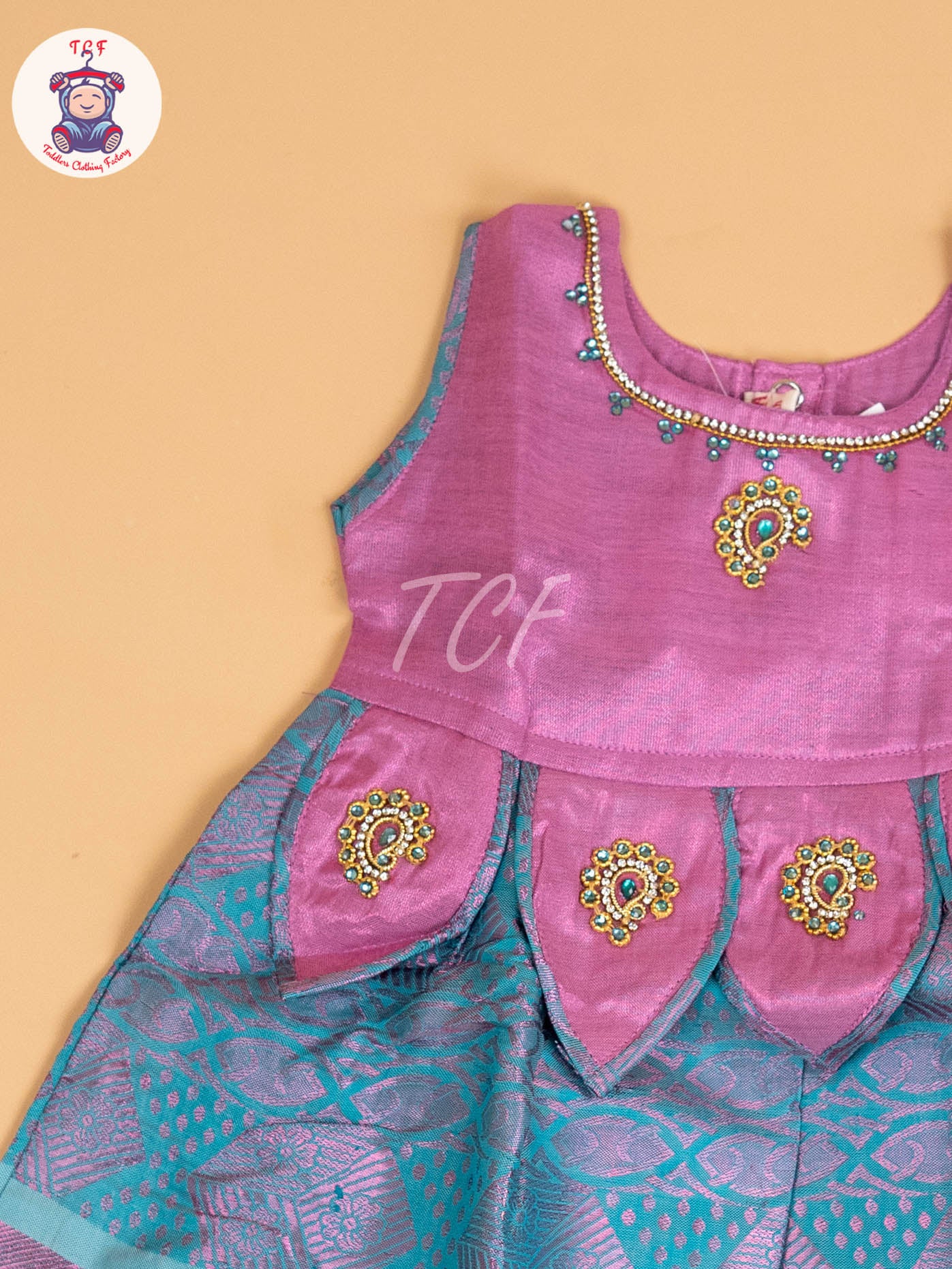 Lavender & Teal Blue - Frock