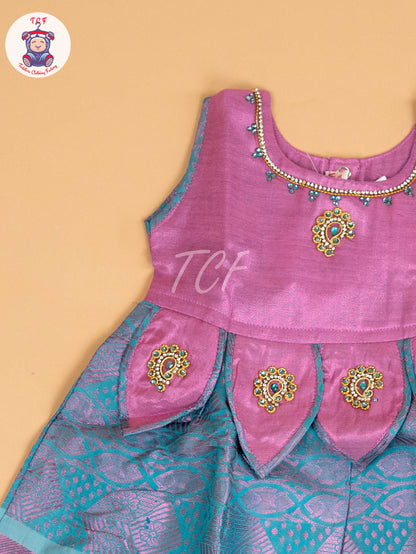 Lavender & Teal Blue - Frock