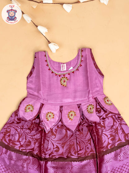 Lavender & Maroon - Frock