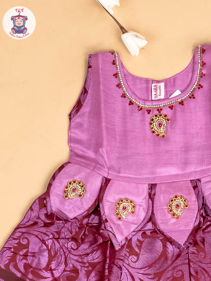 Lavender & Maroon - Frock