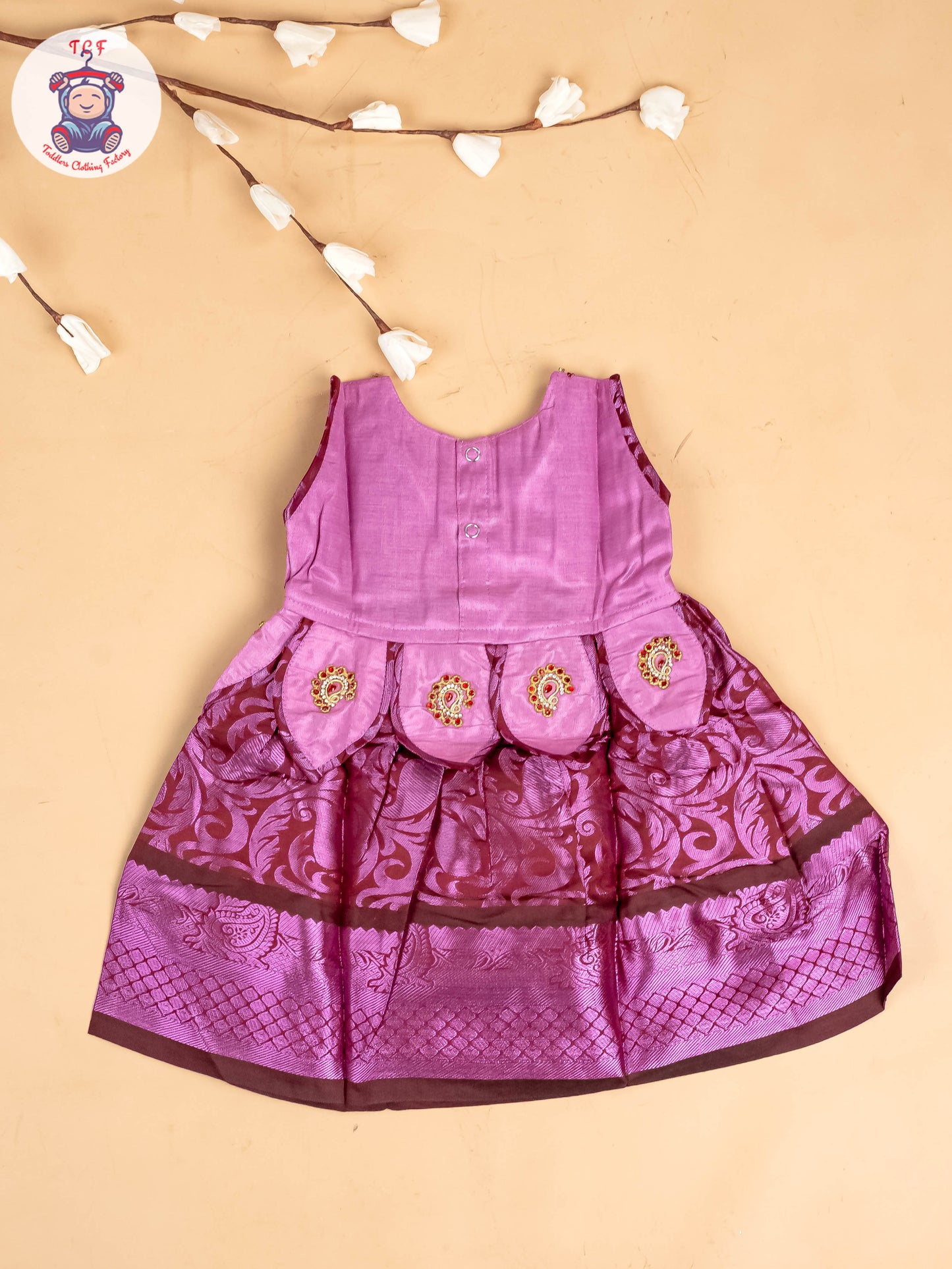 Lavender & Maroon - Frock