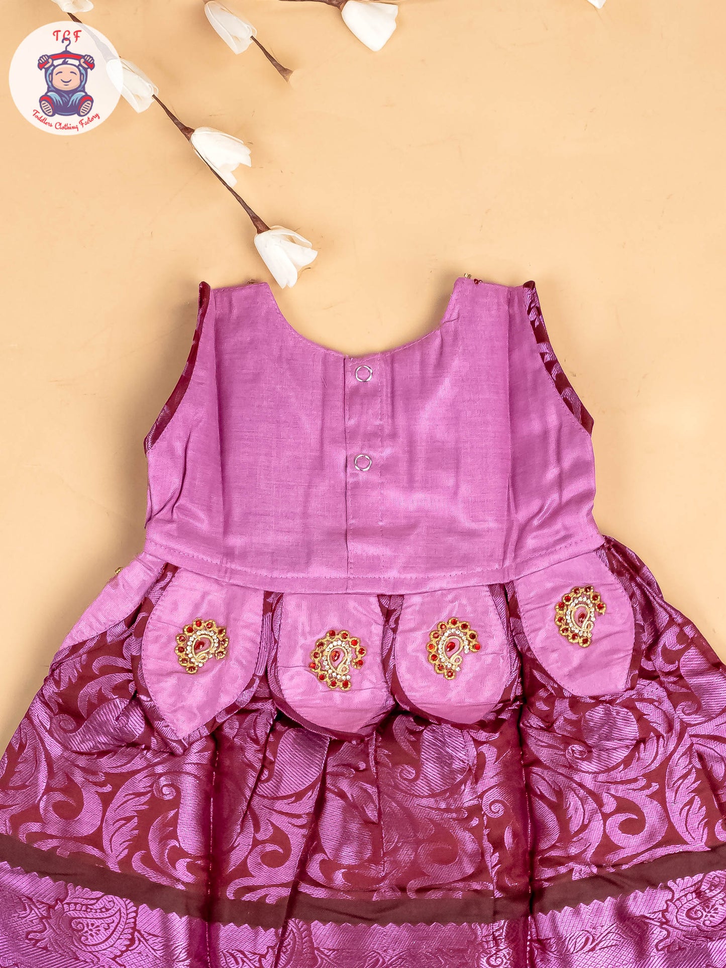 Lavender & Maroon - Frock