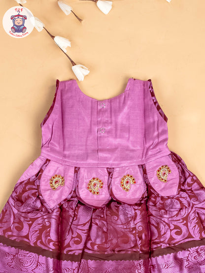 Lavender & Maroon - Frock