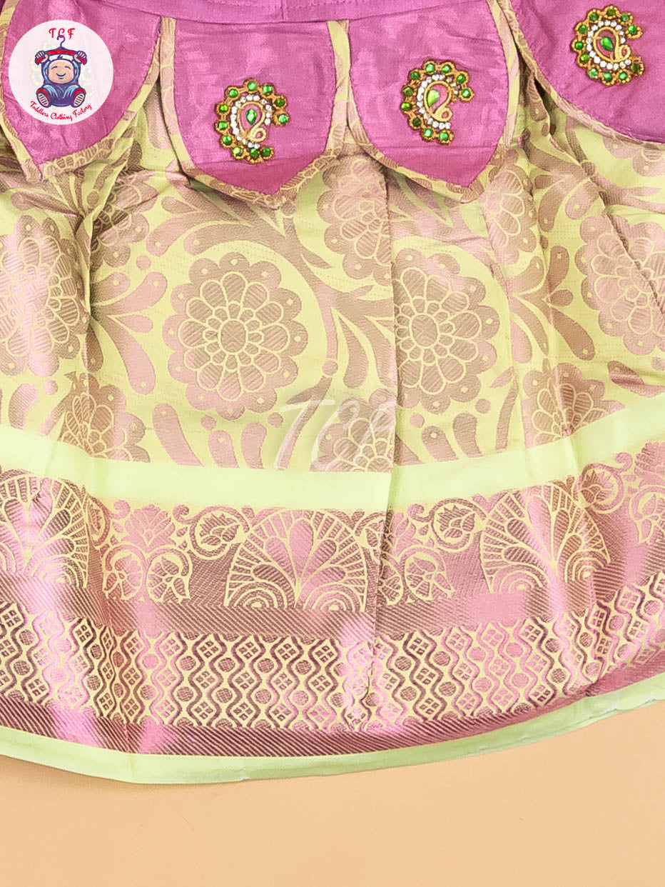 Lavender & Lite Green - Frock