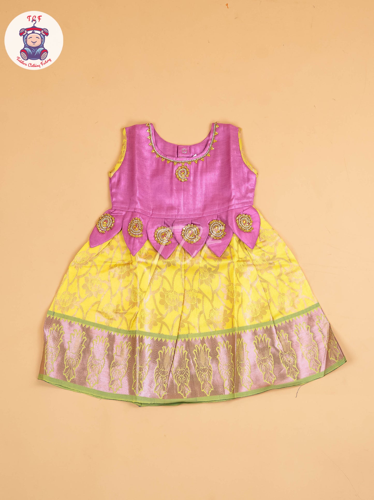 Lavender & Yellow - Frock