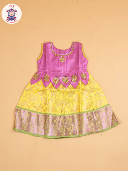 Lavender & Yellow - Frock