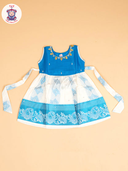 Blue - Tissue Cotton Frocks