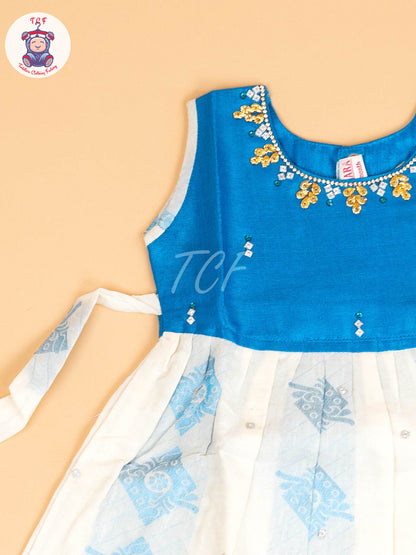 Blue - Tissue Cotton Frocks