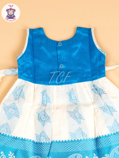 Blue - Tissue Cotton Frocks