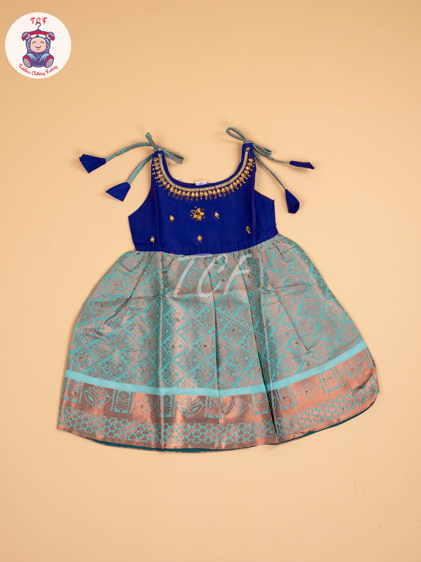 Blue & Teal Blue - Frock