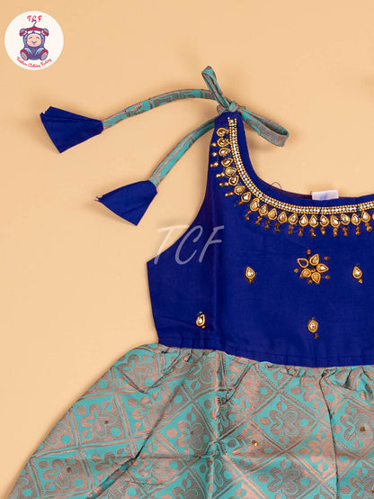 Blue & Teal Blue - Frock