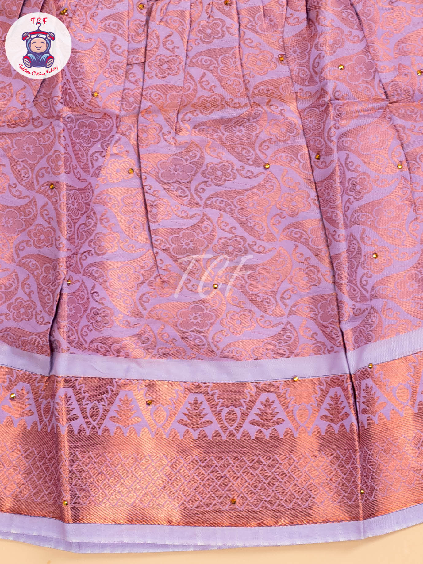 Orange & Lite Lavender - Frock