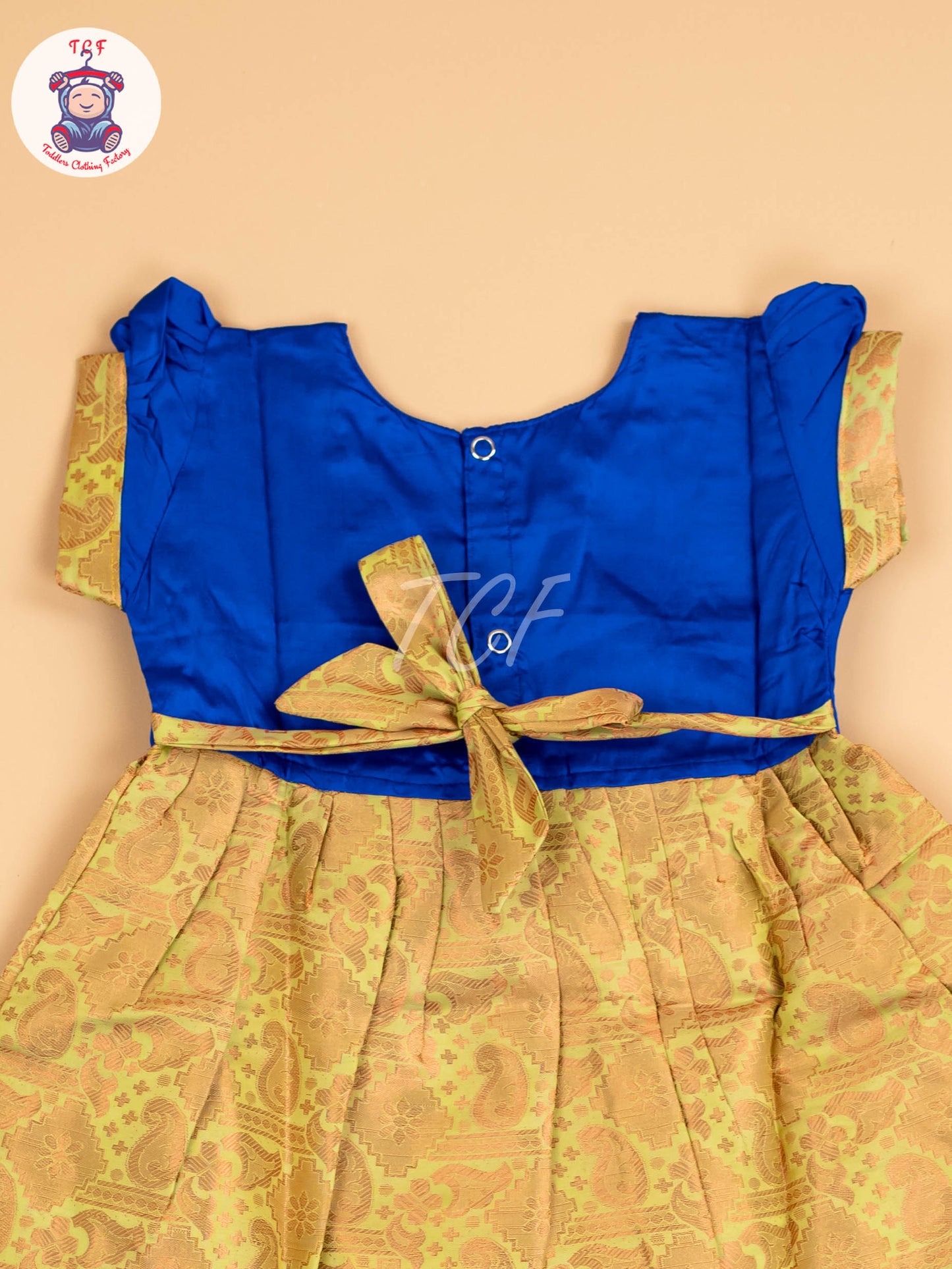 Blue & Lite Green - Frock