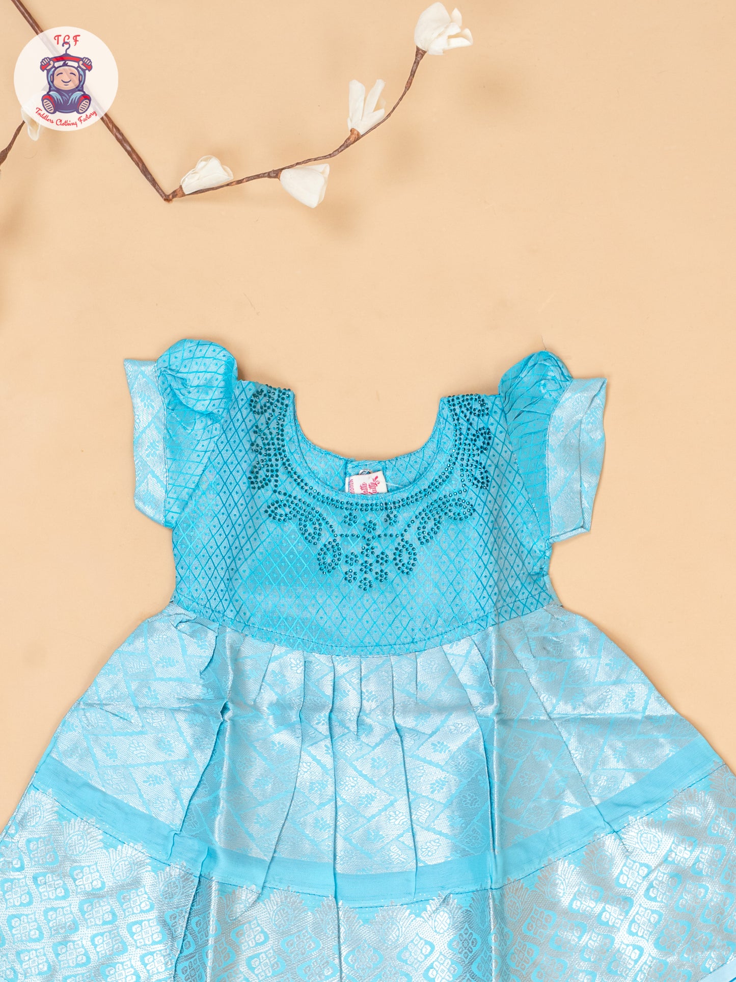 Sky Blue -Tissue Cotton Frocks