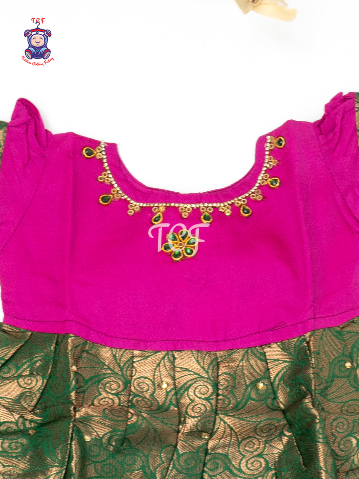 Magenta Emerald Charm - New born Frock