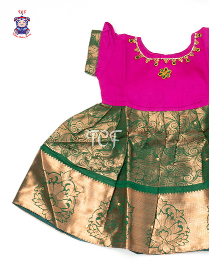 Magenta Emerald Charm - New born Frock