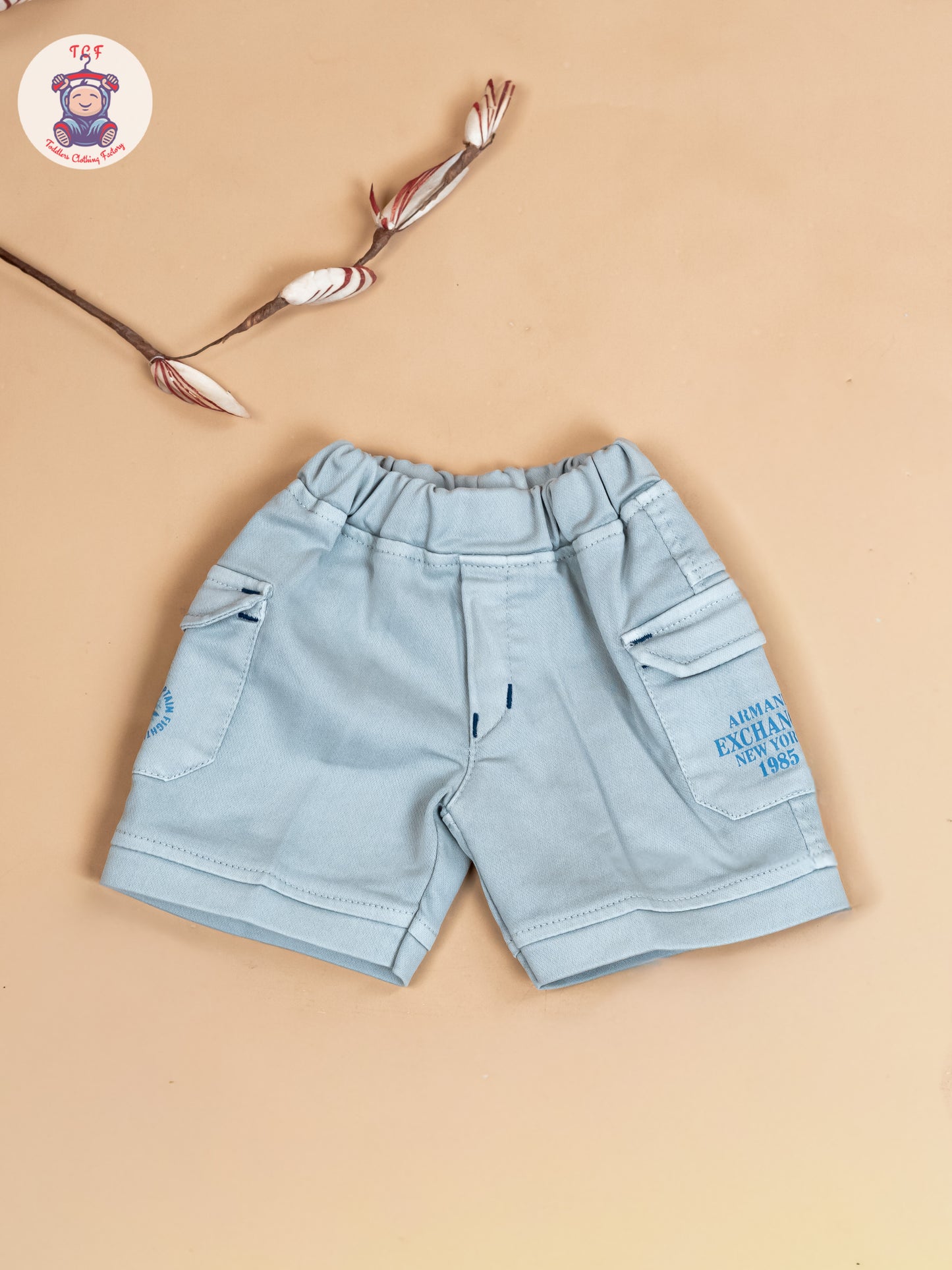 Blue & Grey - Boys Readymade Cotton Shirts & Shorts