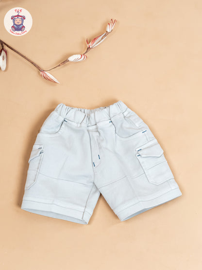Green & Grey - Boys Readymade Cotton Shirts & Shorts