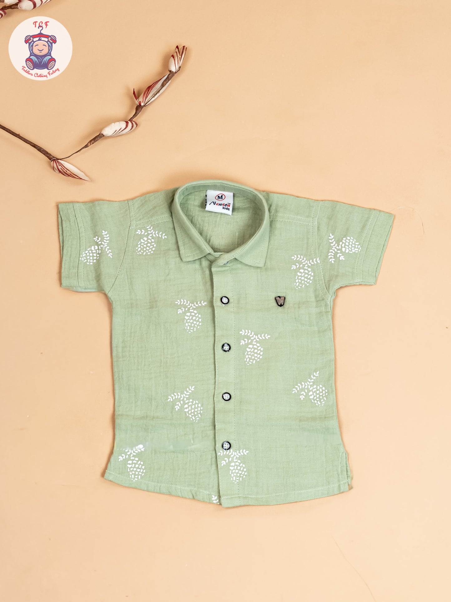 Pista Green - Boys Readymade Cotton Shirts & Shorts