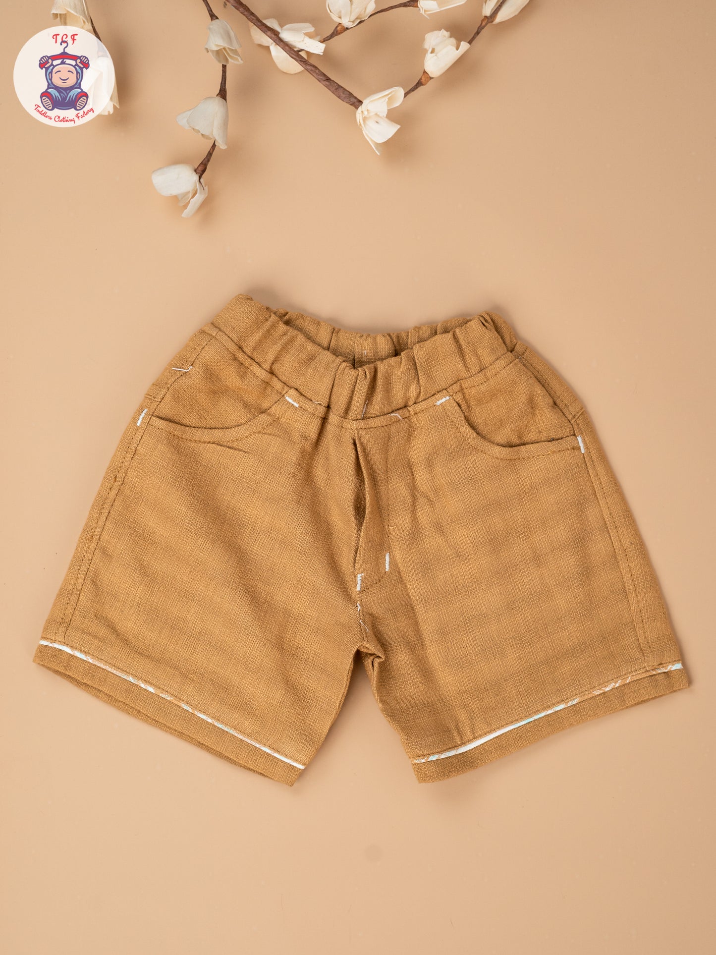 Beige - Boys Readymade Cotton Shirts & Shorts