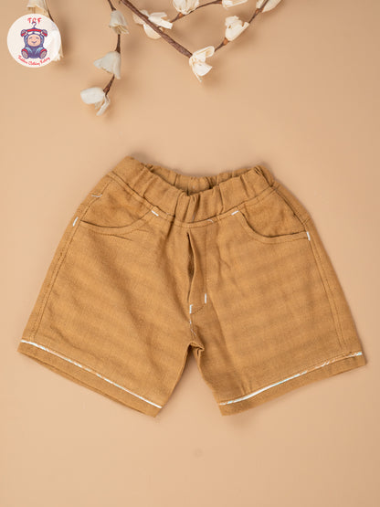 Beige - Boys Readymade Cotton Shirts & Shorts