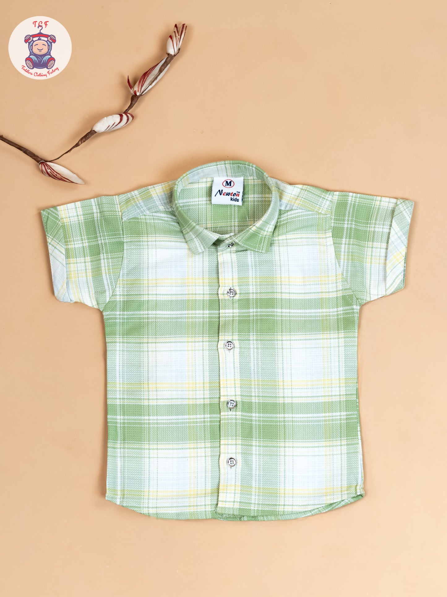 Green - Boys Readymade Cotton Shirts & Shorts
