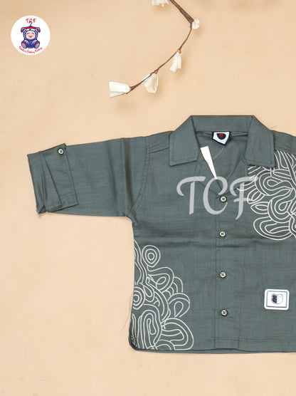 Green - Boys Readymade Cotton Shirts & Pants