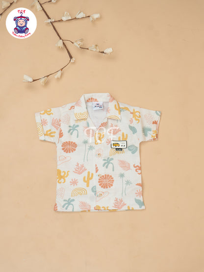 Cream & Rust - Boys Readymade Cotton Shirts & Shorts