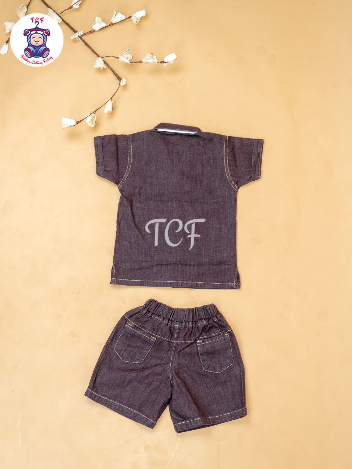 Brown - Boys Readymade Cotton Shirts & Shorts