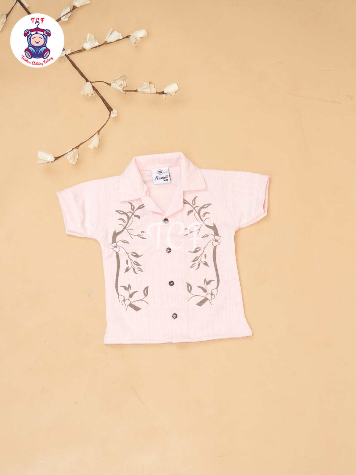 Peach - Boys Readymade Cotton Shirts & Shorts