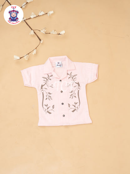Peach - Boys Readymade Cotton Shirts & Shorts