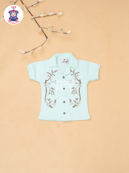 Green - Boys Readymade Cotton Shirts & Shorts