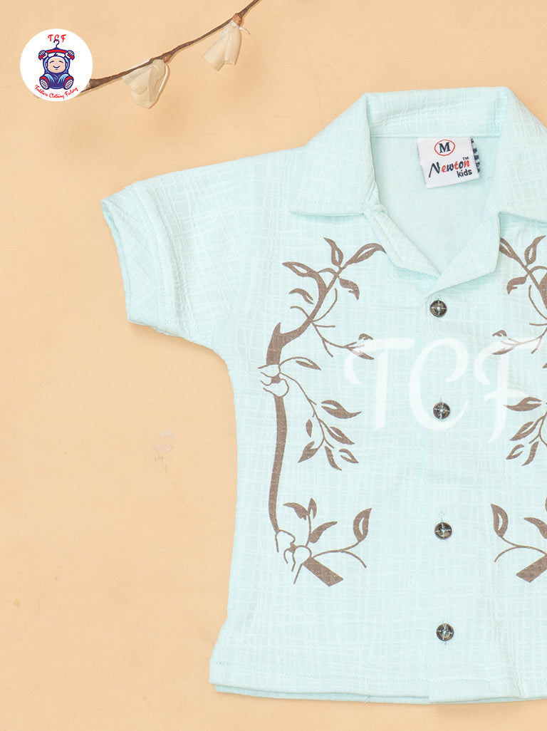 Green - Boys Readymade Cotton Shirts & Shorts