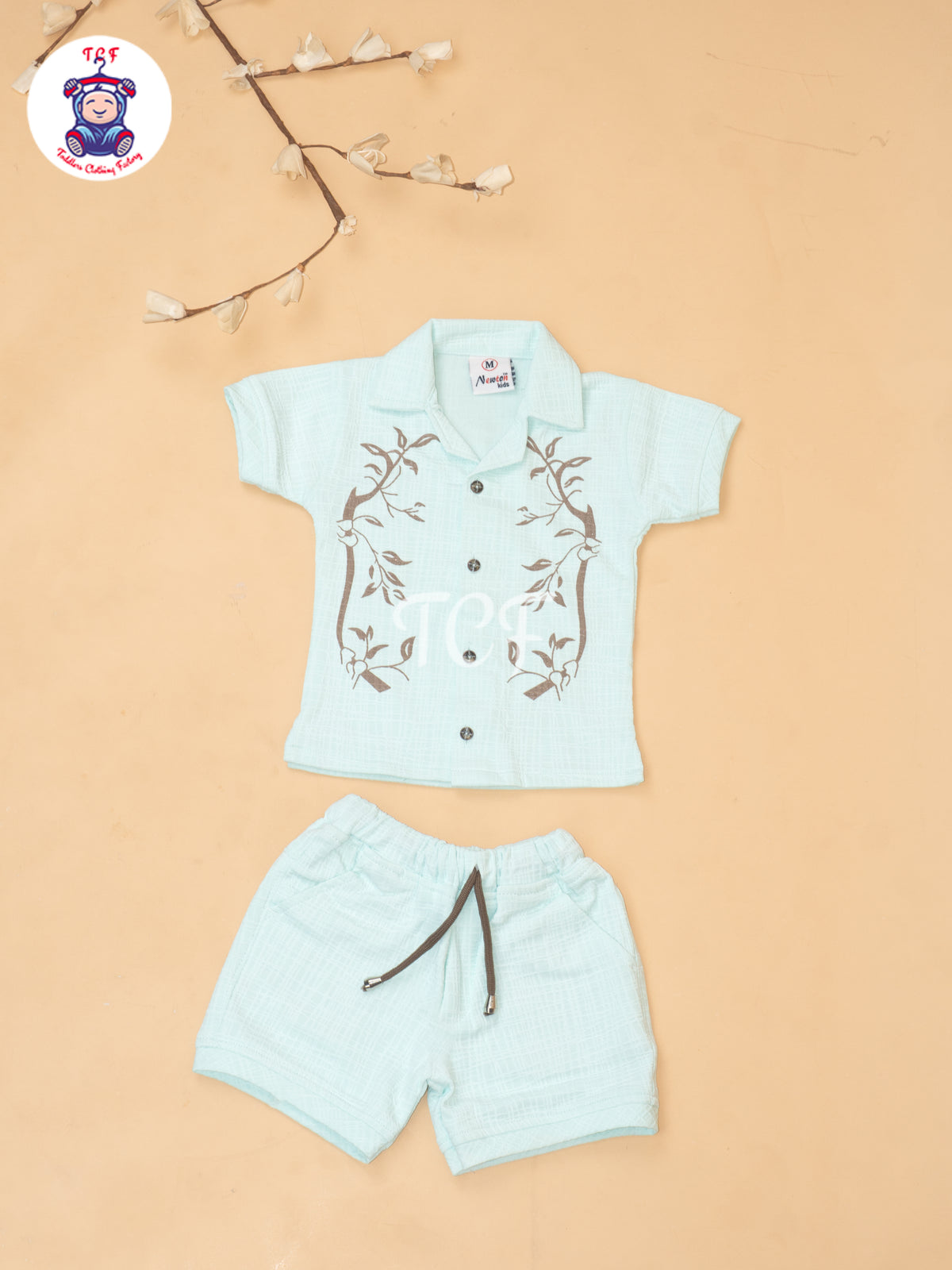 Green - Boys Readymade Cotton Shirts & Shorts