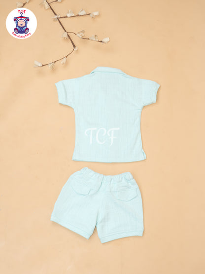Green - Boys Readymade Cotton Shirts & Shorts