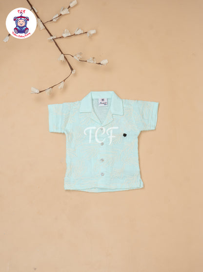Green - Boys Readymade Cotton Shirts & Shorts