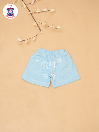 Sky Blue - Boys Readymade Cotton Shirts & Shorts