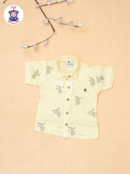 Yellow - Boys Readymade Cotton Shirts & Shorts