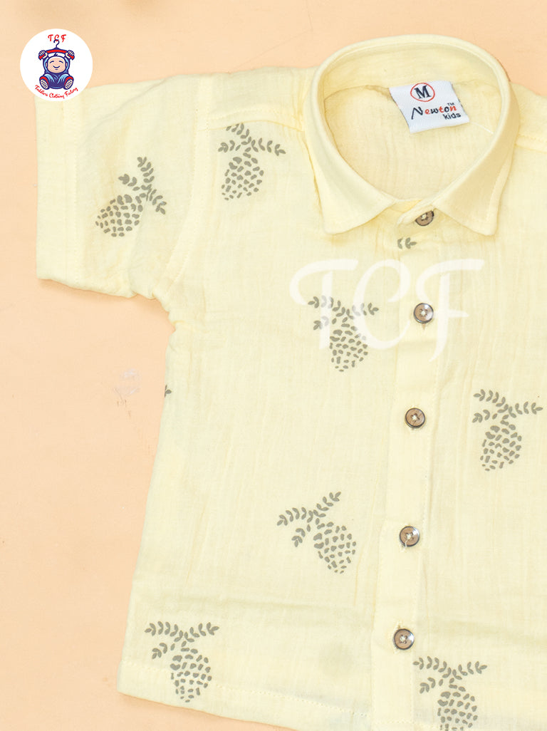 Yellow - Boys Readymade Cotton Shirts & Shorts
