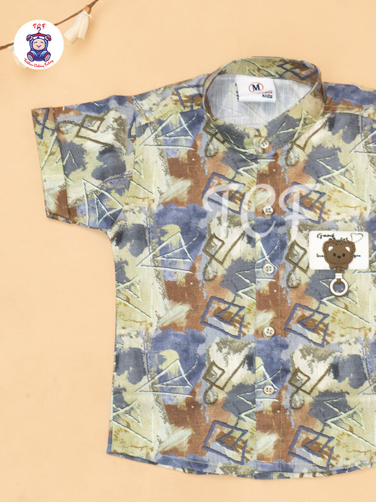 Green - Boys Readymade Cotton Shirts & Shorts
