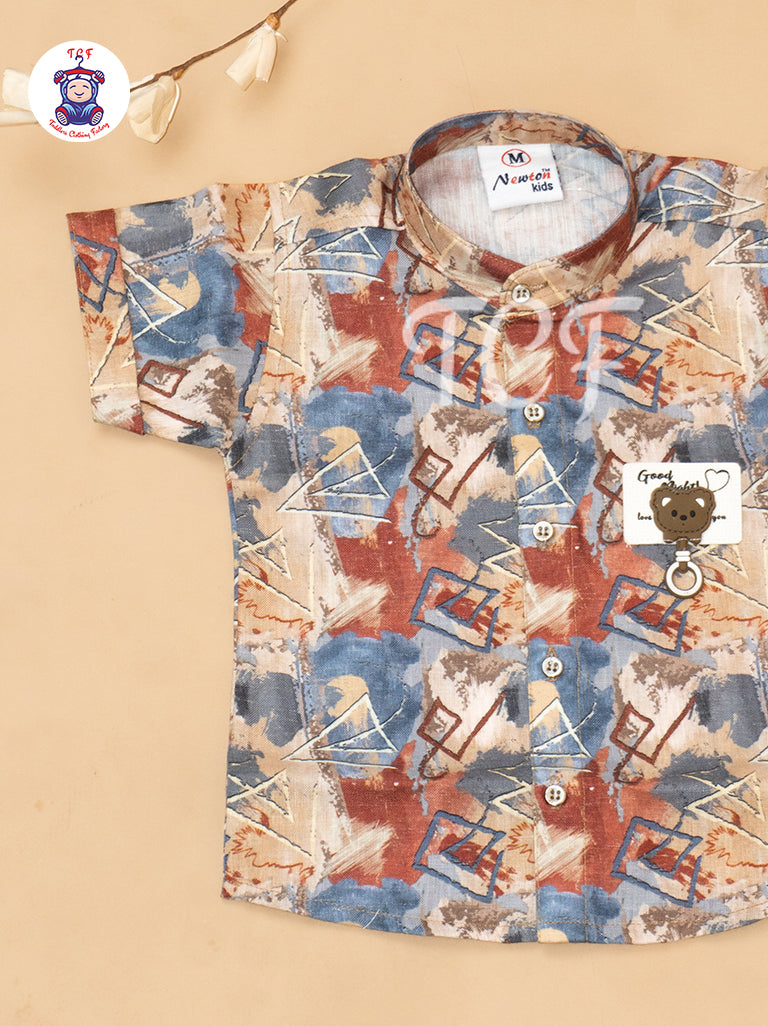 Blue - Boys Readymade Cotton Shirts & Shorts