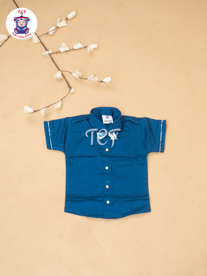 Blue - Boys Readymade Cotton Shirts & Shorts