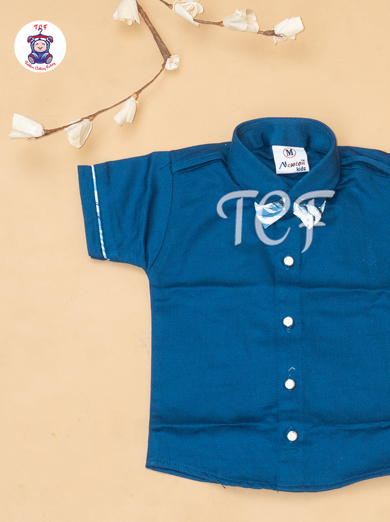 Blue - Boys Readymade Cotton Shirts & Shorts
