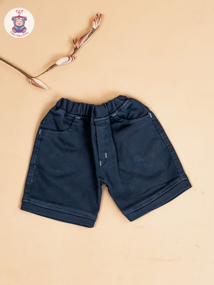 Grey & Navy Blue - Boys Readymade Cotton Shirts & Shorts