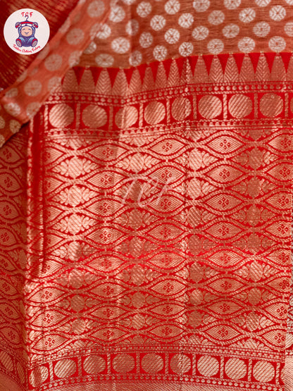 Maroon - Girls Readymade Welcro Saree