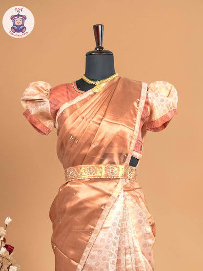 Sandal - Girls Readymade Welcro Saree